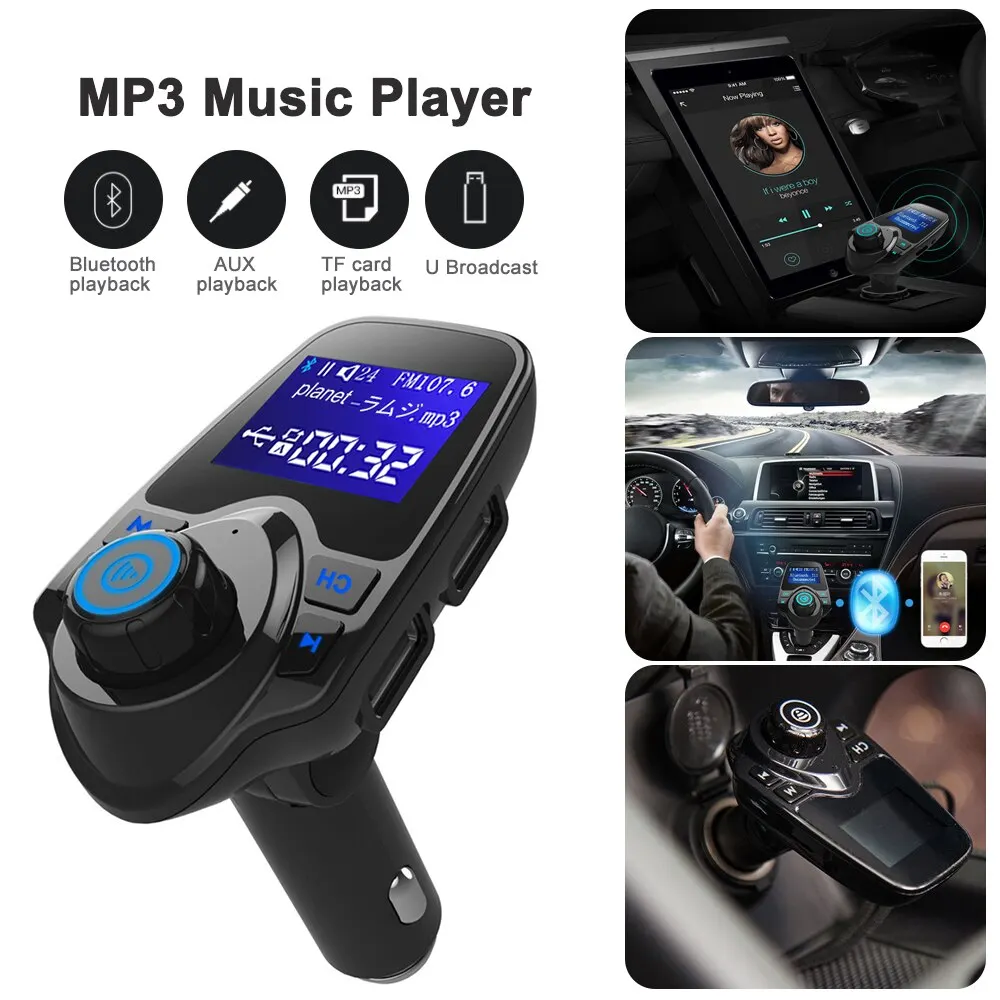 TOSPRA Bluetooth FM передатчик Aux модулятор беспроводной Автомобильный Mp3 плеер комплект