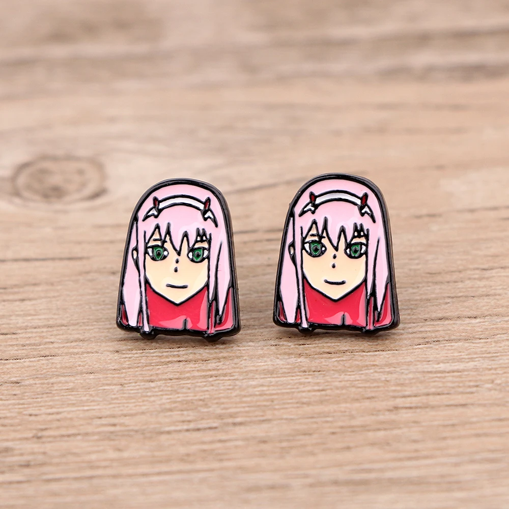 

MD813 DMLSKY Cartoon Cat Bear Animals Stud Earrings Jewelry Anime Stud Earring Pendant for Kids Girls Gift
