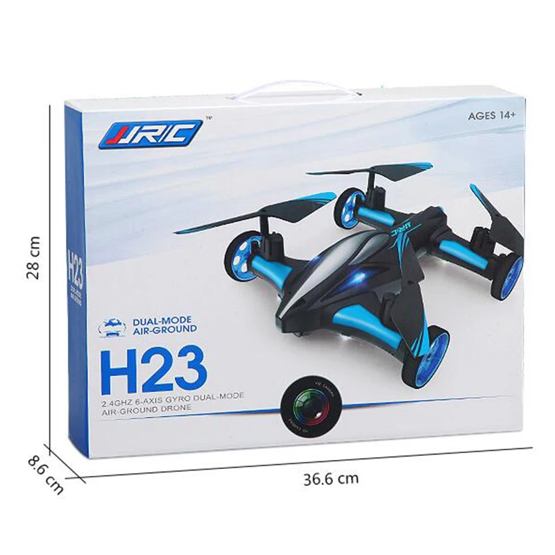 

New 2.4G RC Drone Air Ground Flying Car 2 in 1 Quadcopter With Light One Key Return Remote Control Drones Model Toys For Boy Gif