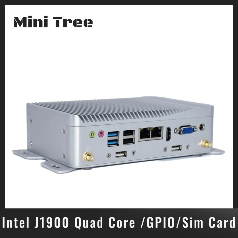 Недорогой промышленный мини-ПК Celeron J4125 Core i3 6157U DDR3 2 Intel Lans 6 COM Windows 11 прочный