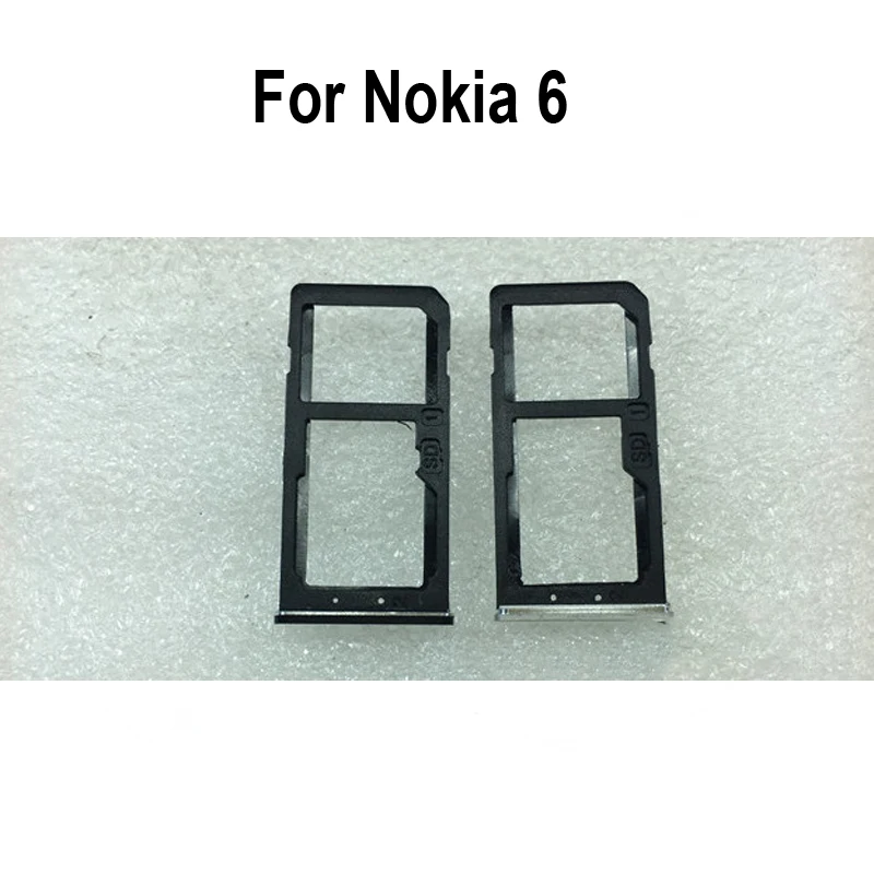 100% Оригинальный серебристый лоток для SIM-карты Nokia 6 SD-карты держатель ящик детали