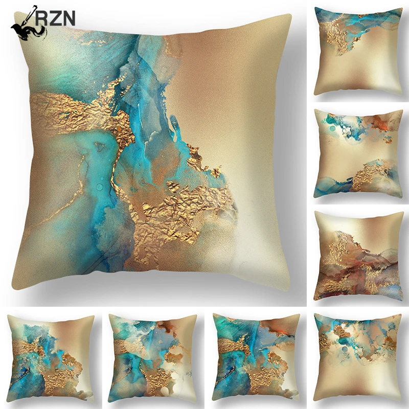 

Retro Marble Texture Print Art Cushion Cover Pillow Case For Sofa Car Comfortable Soft Square Throw Pillows Covers 45x45cm