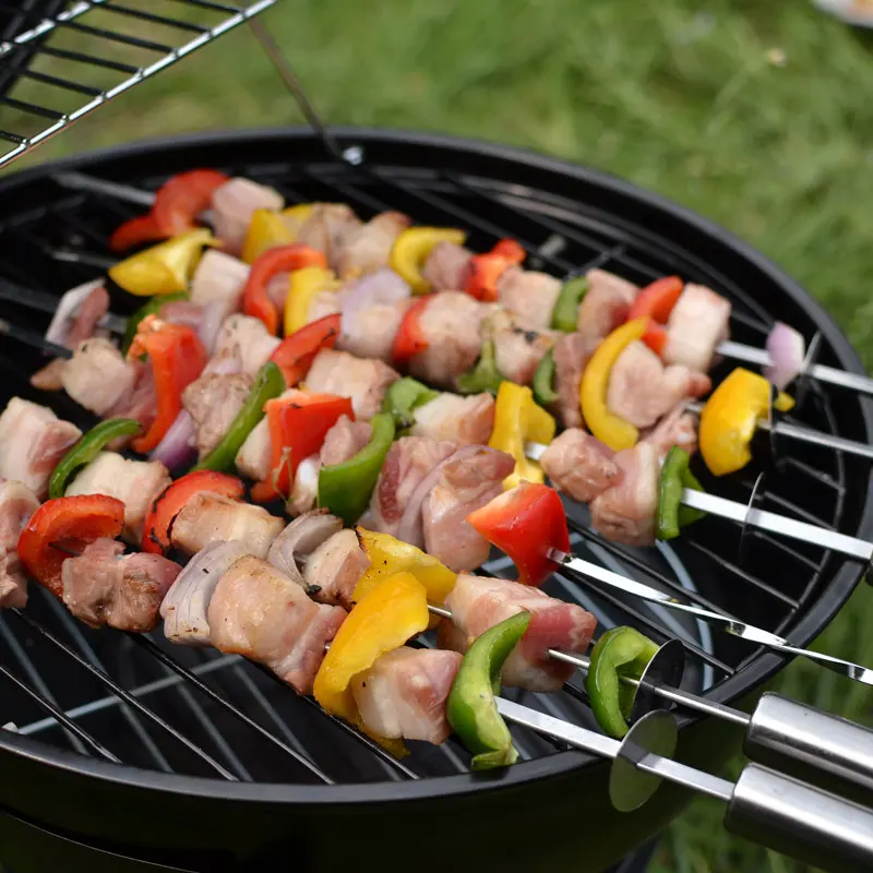 

Household Outdoors Portable Enamel Home Garden Temperature Adjustment Full Set Folding Barbecue Furnace