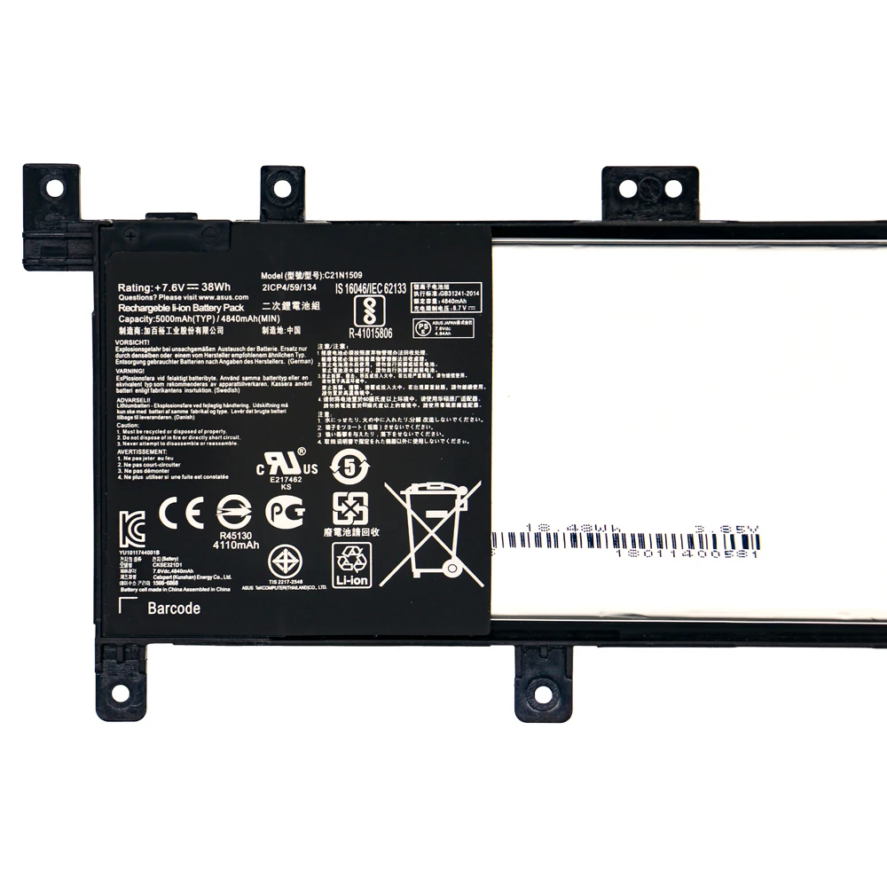 Новый ноутбук батарея C21N1509 для ASUS X556UA X556UB X556UF X556UJ X556UQ X556UR X556UV A556U FL5900U F556UA K556U K556UA