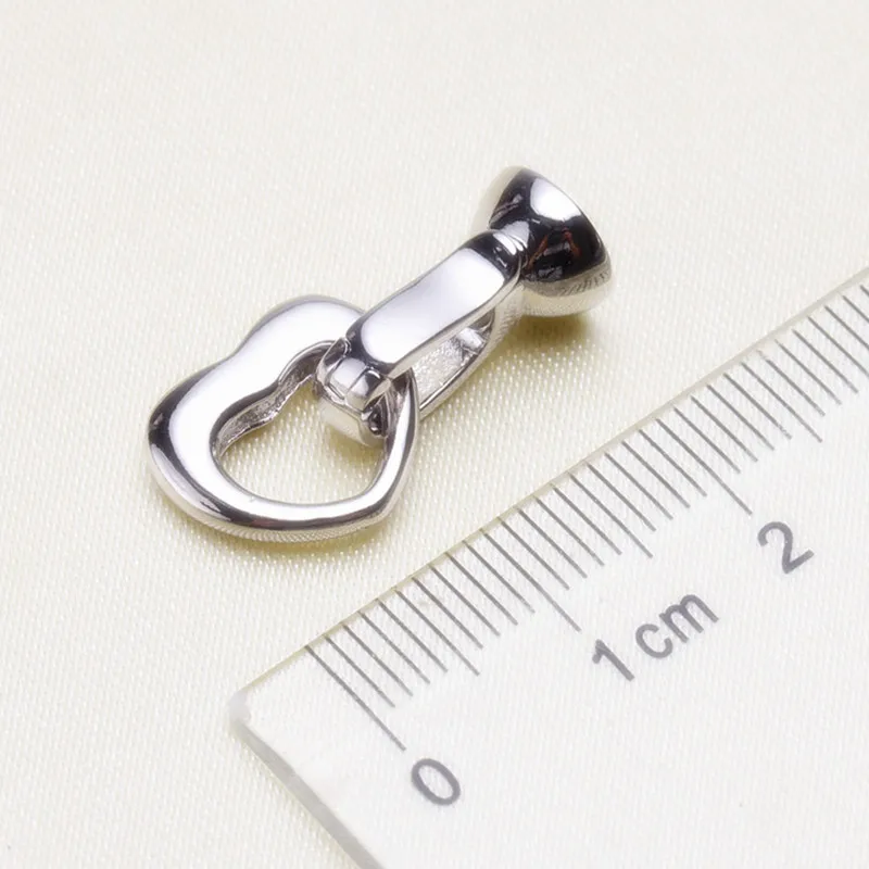 Clasps For Jewelry Making Fastening Accessories 925 silver plating Cubic Zirconia DIY Pearls Necklace Bracelet Clasp | Украшения и