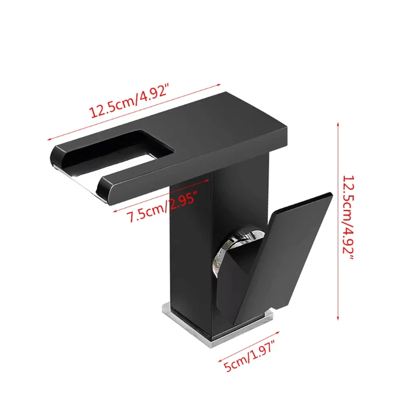 

New Style LED Waterfall Basin Faucet 3 Color Changing Single Handle One Hole LED Bathroom Sink Faucet Bathroom Accessories