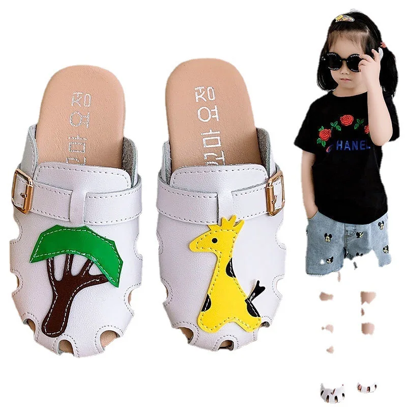

Baotou Girls Shoes Summer New Children's Outdoor Sandals and Slippers Shoes Korean Fashion Cartoon Princess Kids Shoes GS15
