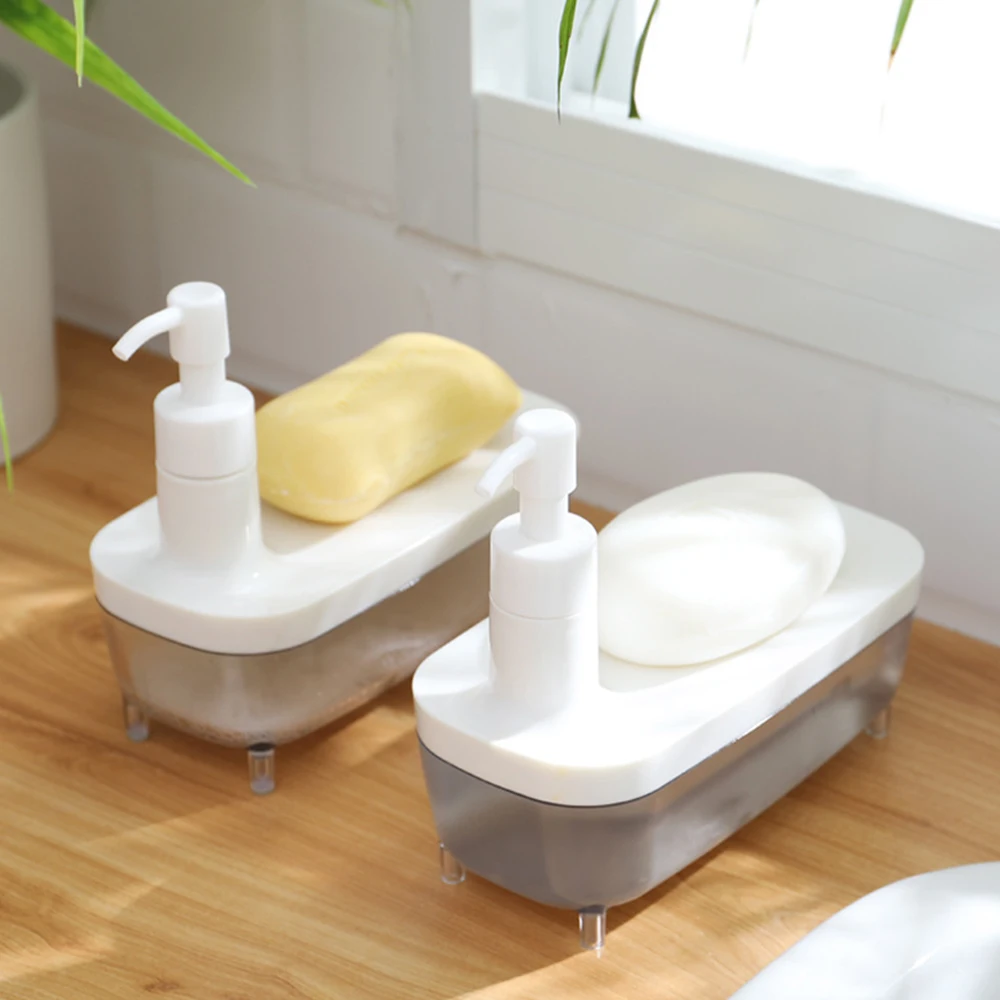 

Дозатор для мыла 2-в-1, 300 мл, с насосом