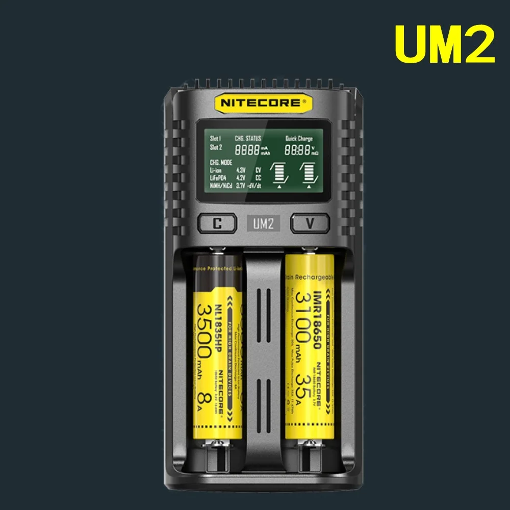 UM4 UM2 C4 VC4 ЖК-дисплей NITECORE умное Батарея Зарядное устройство для литий-ионный