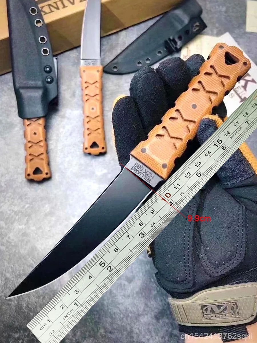 Тактический прямой нож M2 из быстрорежущей стали ручка льняной ткани для