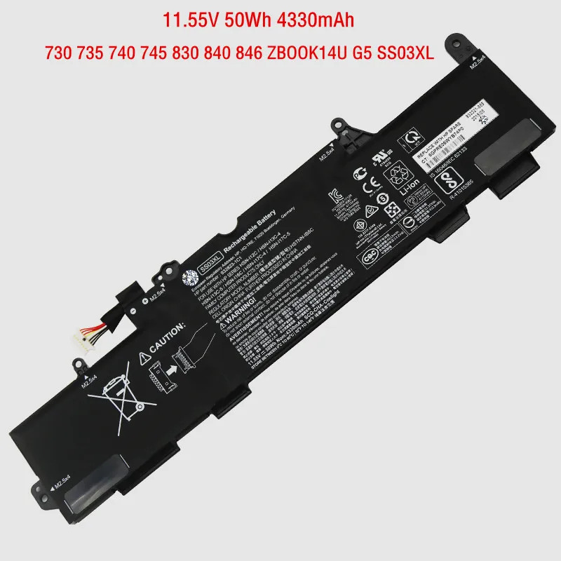 11 55 V 50Wh натуральная SS03XL Батарея для HP EliteBook 730 735 740 745 830 840 846 ZBOOK14U G5 HSTNN LB8G|Комплекты
