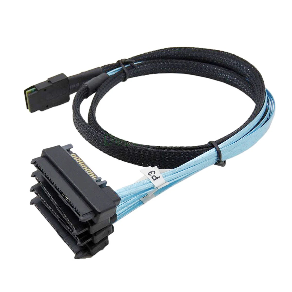 

Jimier CY 50cm Internal 36 Pin Mini SAS SFF-8087 Host to 4 SFF-8482 Target SAS Hard Disk and SATA Power Cable