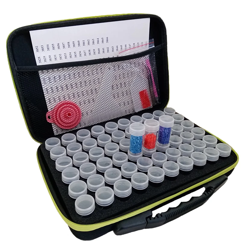 

Diamond Painting Makeup Organizer Storage Box Accessories Tools Carry Case Container Bag Colorful