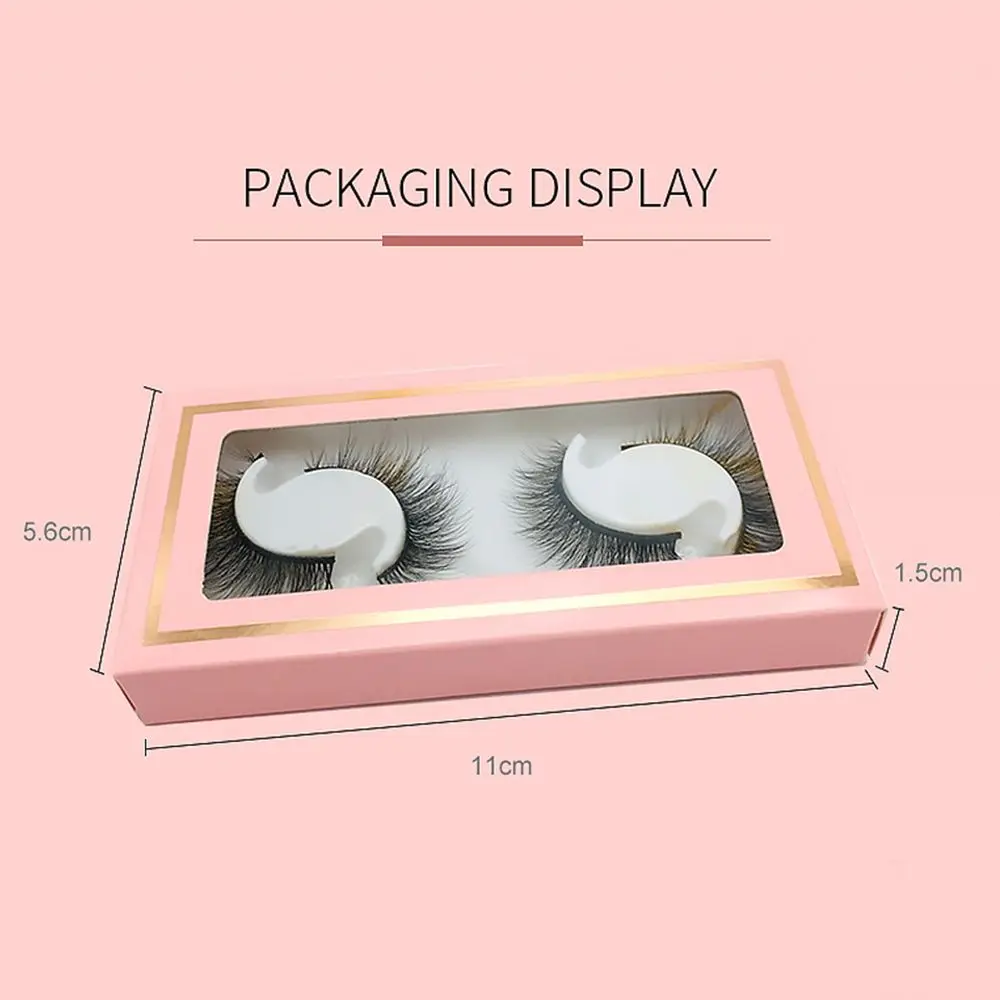 

2Pairs Makeup Faux Mink Eyelashes Cruelty free Handmade 3D Mink Lashes Full Strip Eyelash Extension Fluffy Natural False Eyelash