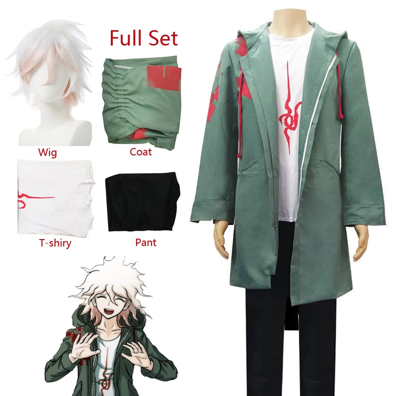 Takerlama Super Danganronpa 2 Nagito Komaeda Косплей куртка футболка наборы Хэллоуин костюмы для