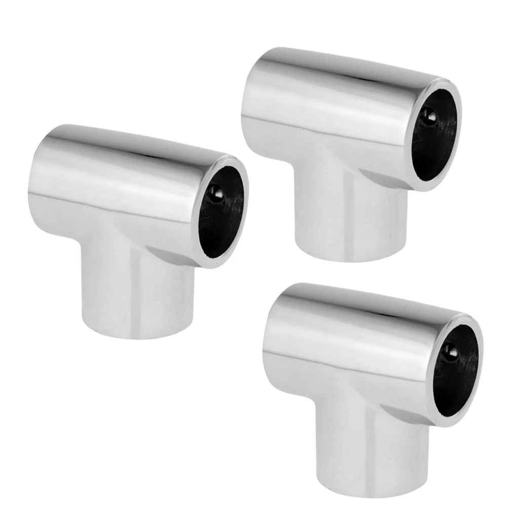 

3pcs 25mm Boat Yacht Handrail Fittings 90 Degree Tee Marine Stainless Steel
