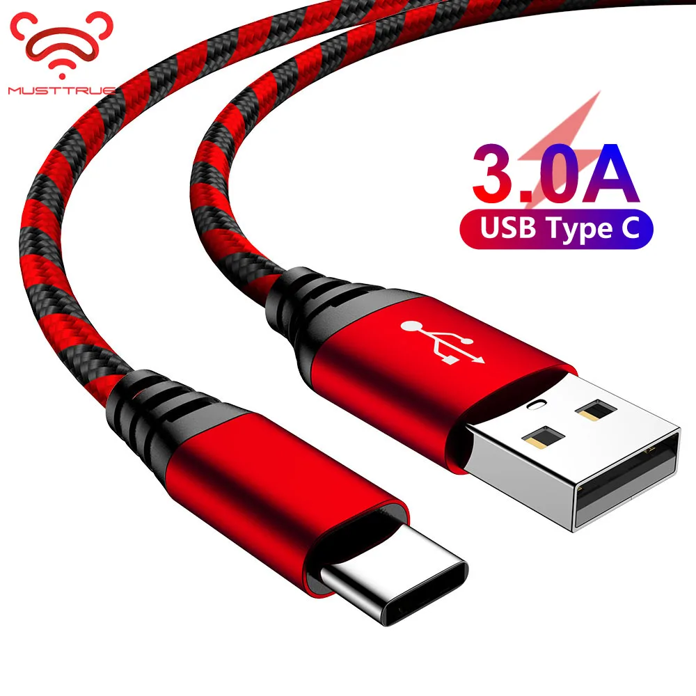 MUSTTRUE usb type-C кабель для быстрой зарядки samsung A70 huawei p30 pro type-c передачи данных xiaomi mi a2