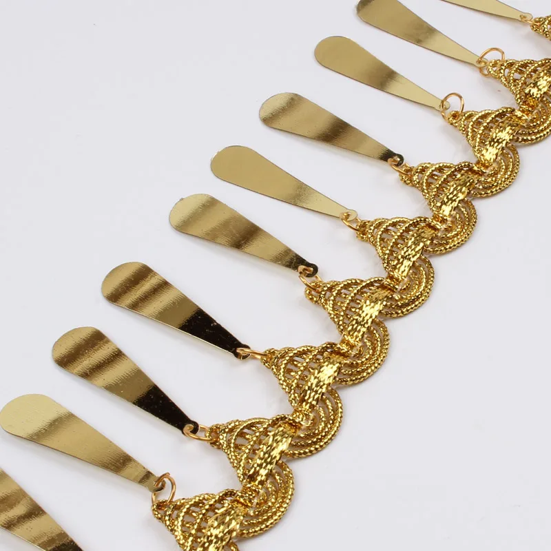 5 см 2 ярда золотистого/серебристого цвета бахрома блестящее кружево с блестками