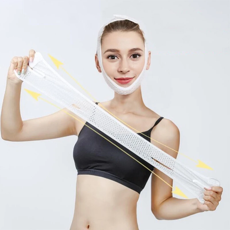 

V-Fit Lift Up Пояс для похудения лица, тонкая маска для шеи, подтяжка лица, уменьшение двойного подбородка, бандаж, формирователь лица, пояс для ух...