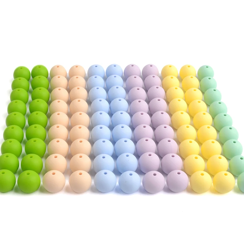 LOFCA-Cuentas redondas de silicona de grado alimenticio, mordedor de silicona sin BPA, juguetes para manualidades, 12mm, 20 unids/lote-1