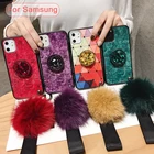 Роскошные золотые блестки чехол для Samsung S20 ультра S10 5G A01 A21S A11 A91 A20E A20S A41 A31 A90 A51 A71 5G фольга мерцающий задний Чехол