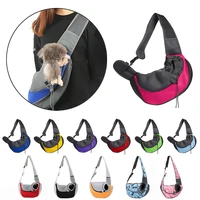 mesh pet dog carrier outdoor travel handbag pouch breathable oxford single shoulder bag sling comfort travel tote shoulder bag