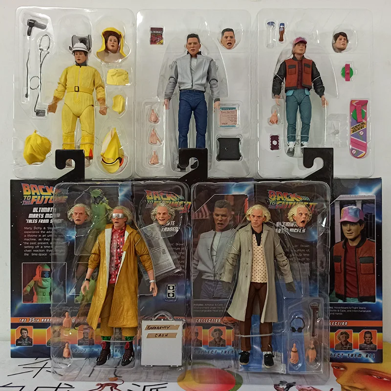 

NECA Back To The Future Figure Marty McFly Biff Tannen Dr. Brown Action Figure Model Toys Doll For Gift