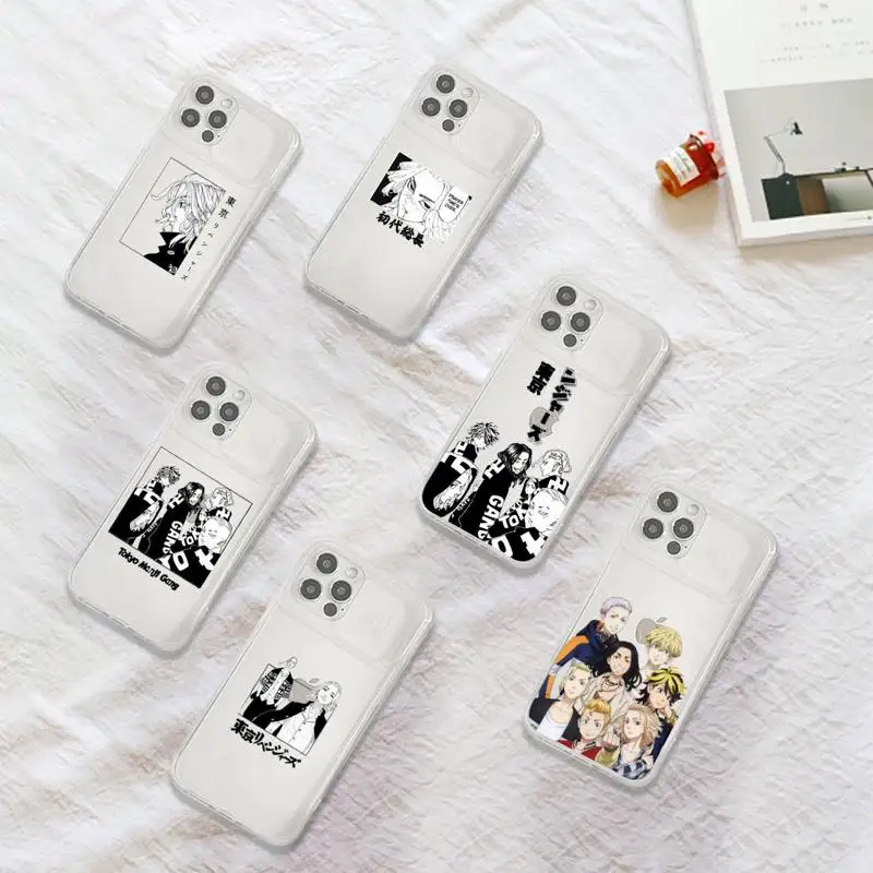 

Tokyo Revengers manjiro sano anime Phone Case Transparent for iPhone 7 8 11 12 se 2020 mini pro X XS XR MAX Plus