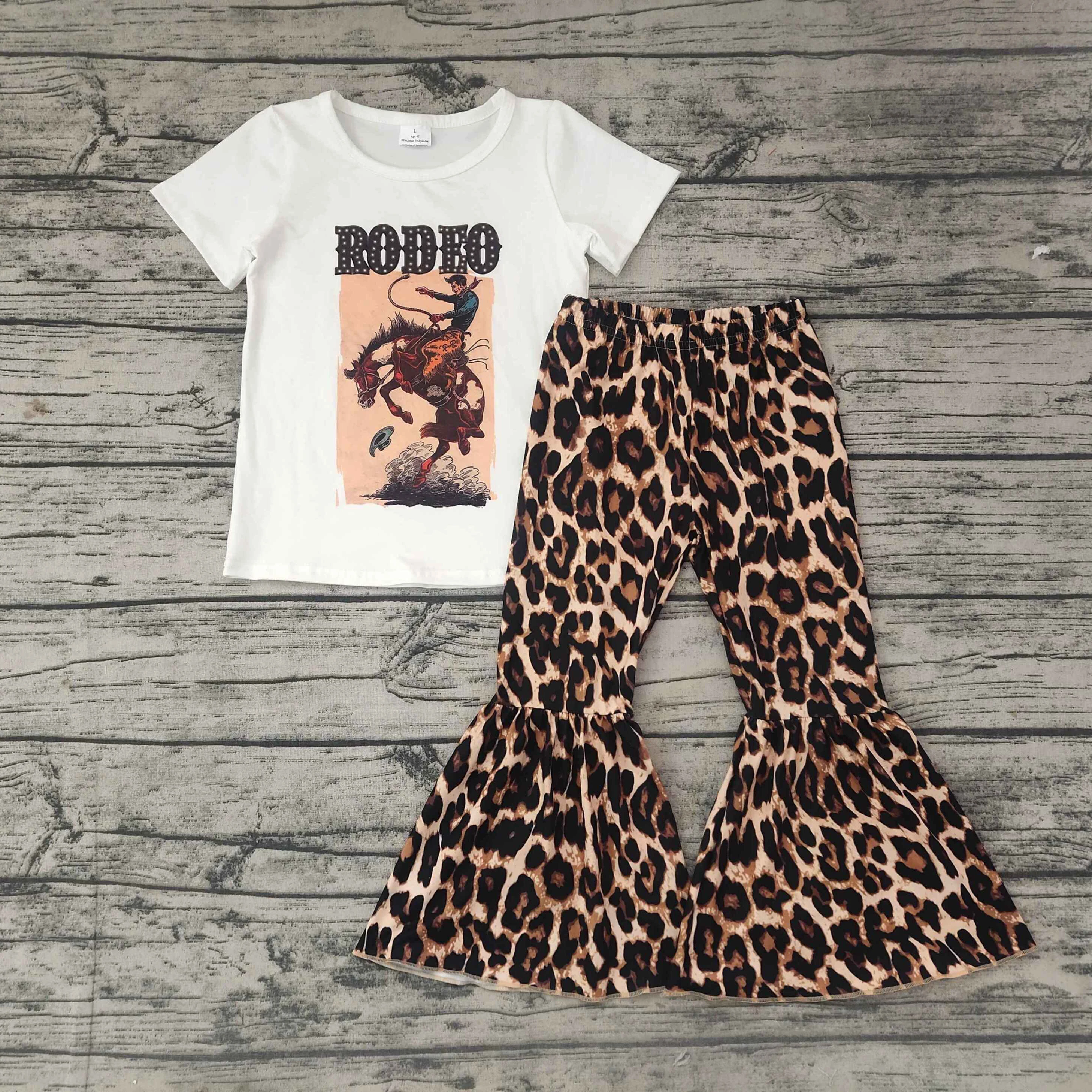 

Оптовая продажа, ковбойская рубашка для девочек с коротким рукавом и леопардовым принтом