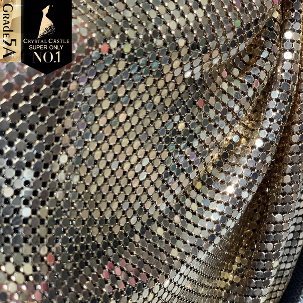 Металлическая ткань с хрустальным замком 3 мм 4 Стразы без горячей