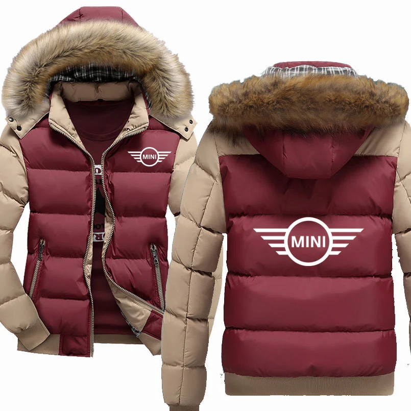 

Толстовка мужская зимняя флисовая, повседневная шерстяная толстовка с капюшоном, с принтом логотипа мини-машины