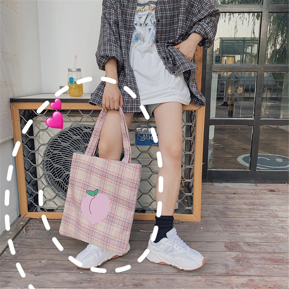 Летняя сумка с милым рисунком персиковой груши Сетчатая Сумка большой