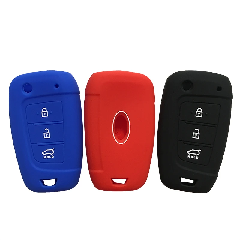 Силиконовый чехол для ключей с дистанционным управлением hyundai Solaris 2017 Santa Fe Elantra