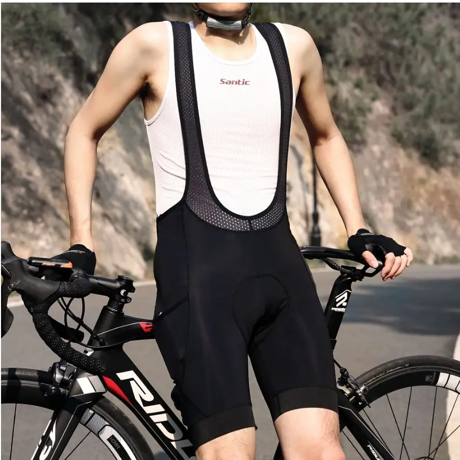 Велосипедные шорты Santic мужские дышащие сетчатые с подкладкой Азиатские размеры