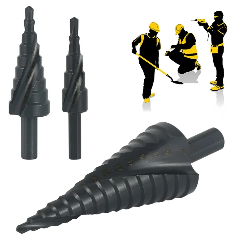 

1PCS 4-20MM HSS Cobalt Step Stepped Drill Bit Set Nitrogen High Speed Steel Spiral for Metal Cone Triangle Shank Hole