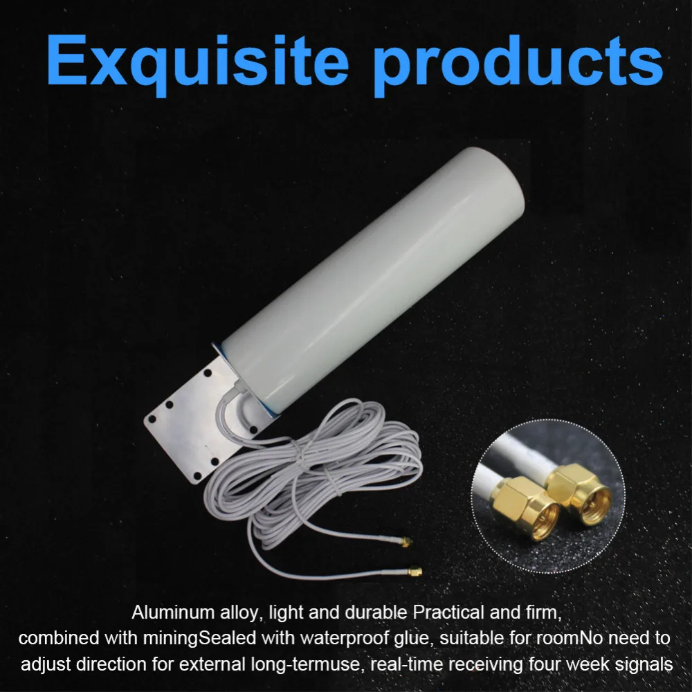 3G 4G Antenna SMA-M Outdoor Antenna with 10M Meter SMA Male CRC9 TS9 Connector for 3G 4G Router Modem