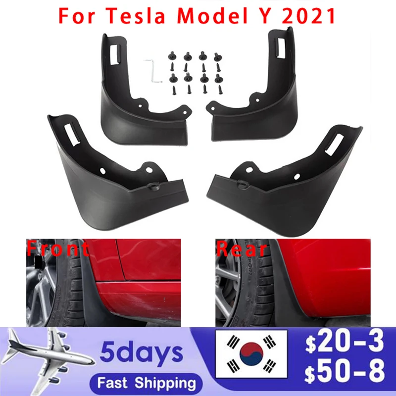 For Tesla Model Y 2021 Car Mudflaps Mud Flaps Splash Guards Mudguards Flap Front Rear Fender Protector ABS | Автомобили и