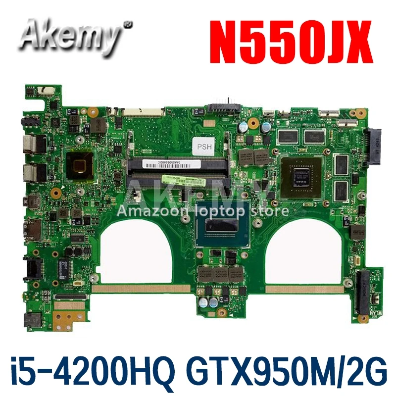 

Amazoon N550JX Laptop motherboard Mainboard For Asus N550JV G550J N550J N550JX G550JX motherboard i5-4200HQ CPU GTX950M/2G