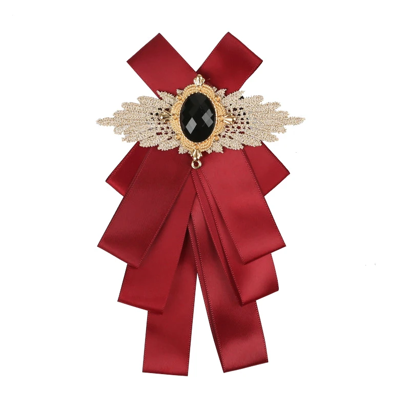 Галстук бабочка винтажная Камея Дамская голова диамод лента брошь с кисточкой