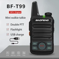 baofeng mini walkie talkie bf t99 two way ham radio bf t1 handheld uhf 400 470mhz dual ptt compact fm transceiver usb chraging