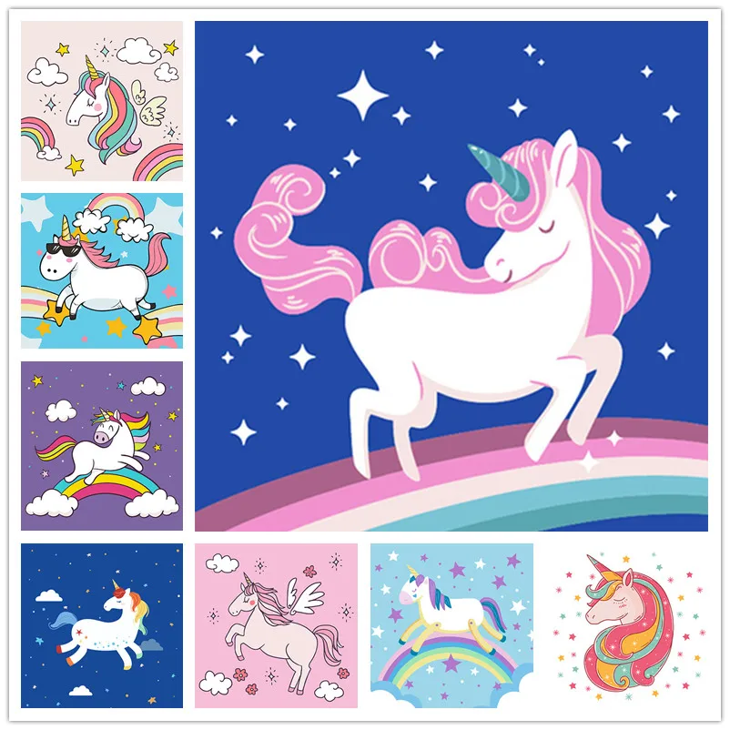 Цифровая картина маслом сделай сам для детей ручная роспись детского сада