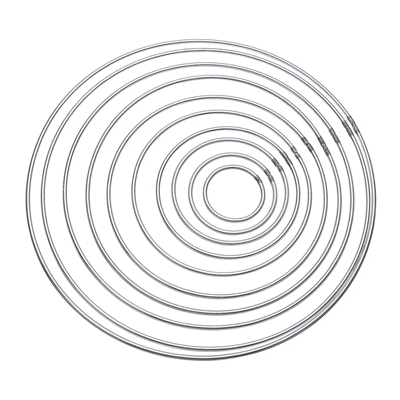 

10 шт. крепкий металл Ловец снов кольцо «Ловец снов» макраме ремесло обруч ярый 45-190 мм