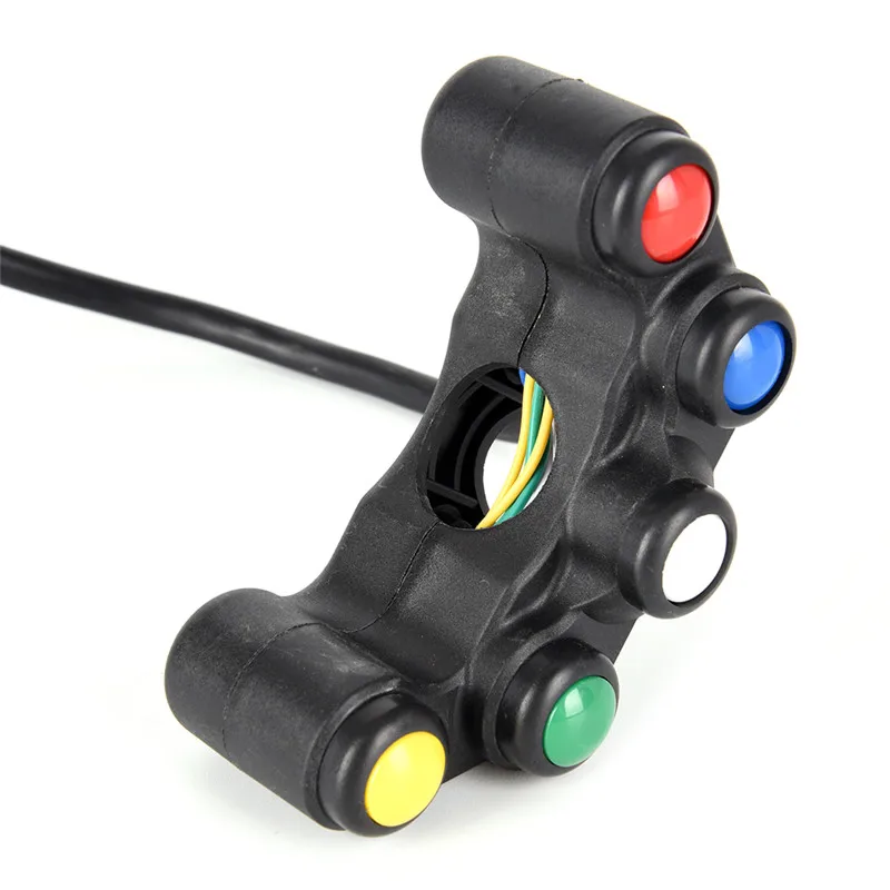

5 Button 7/8" Handlebar/Light /on-off Button Waterproof Motorcycle Switch Button