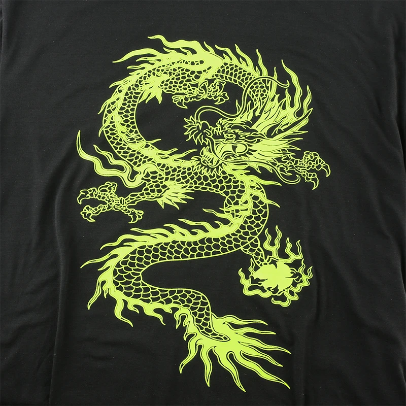 

Chinese Style Dragon Printed Oversized Tshirt Women Harajuku Casual Loose Tee Shirt Femme Short Sleeve Cotton T-shirt