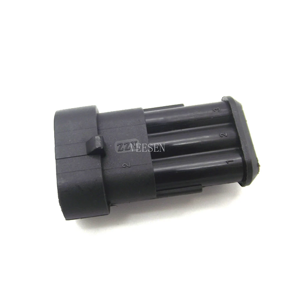 10 комплектов 3Pin AMP Водонепроницаемый Электрический автомобильный разъем SuperSeal PA66