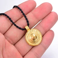 wando ethnic romantic anniversary jewelry gold color good luck pendant necklaces for women girls wedding girlfriend wife gift