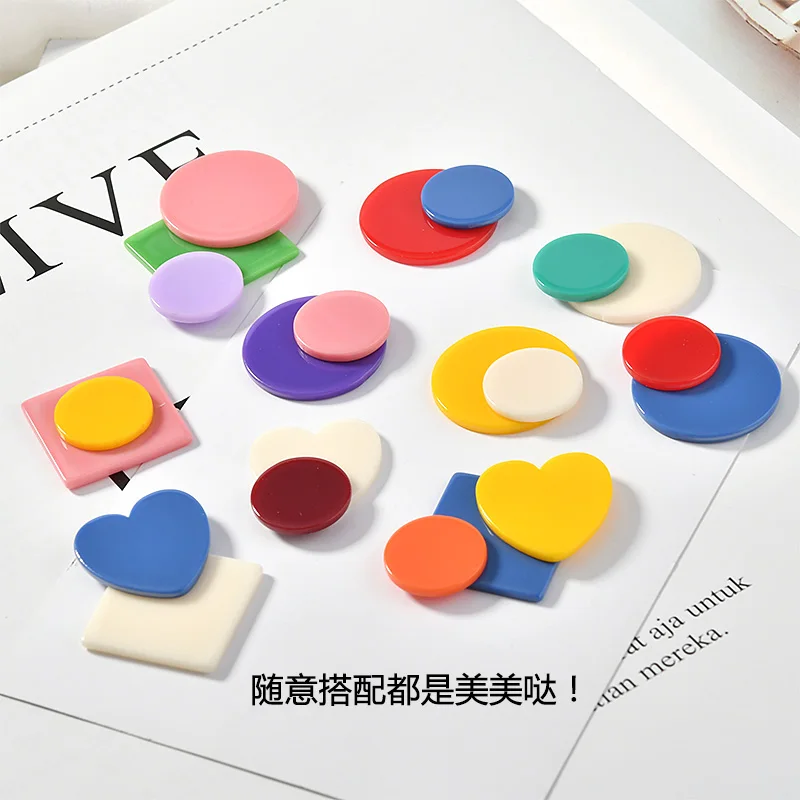 Круглые южнокорейские цветные заколки для волос Ya Ke Li Pian сделай сам ювелирные