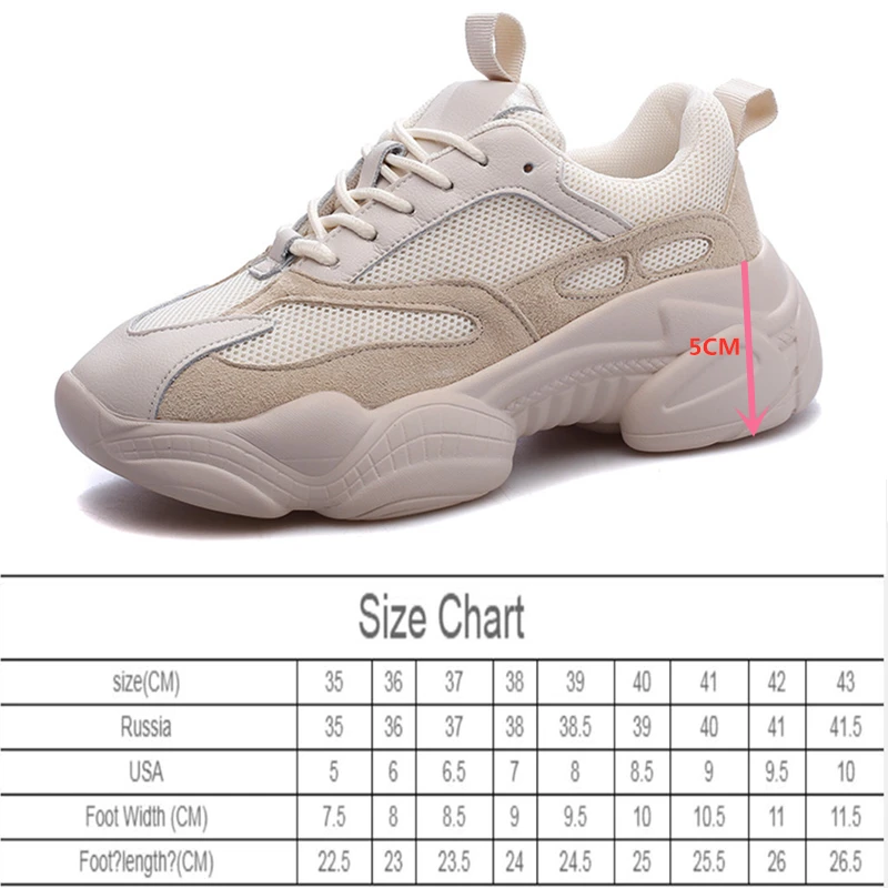 Женские кроссовки AIYUQI на платформе модная сетчатая дышащая обувь шнуровке из
