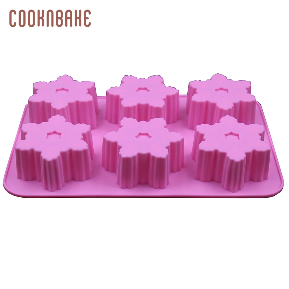 COOKNBAKE Снежинка силиконовая форма для торта снег цветок ручной работы мыло Смола