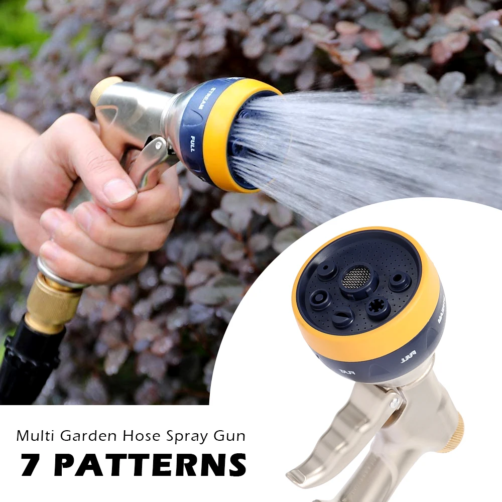 

Garden Water Gun Hose Nozzle Mutifunctional Household Car Washing Yard Water Sprayer Garden Water Hose Nozzle Dropshipping